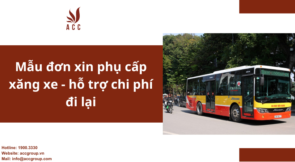 Mẫu đơn xin phụ cấp xăng xe - hỗ trợ chi phí đi lại