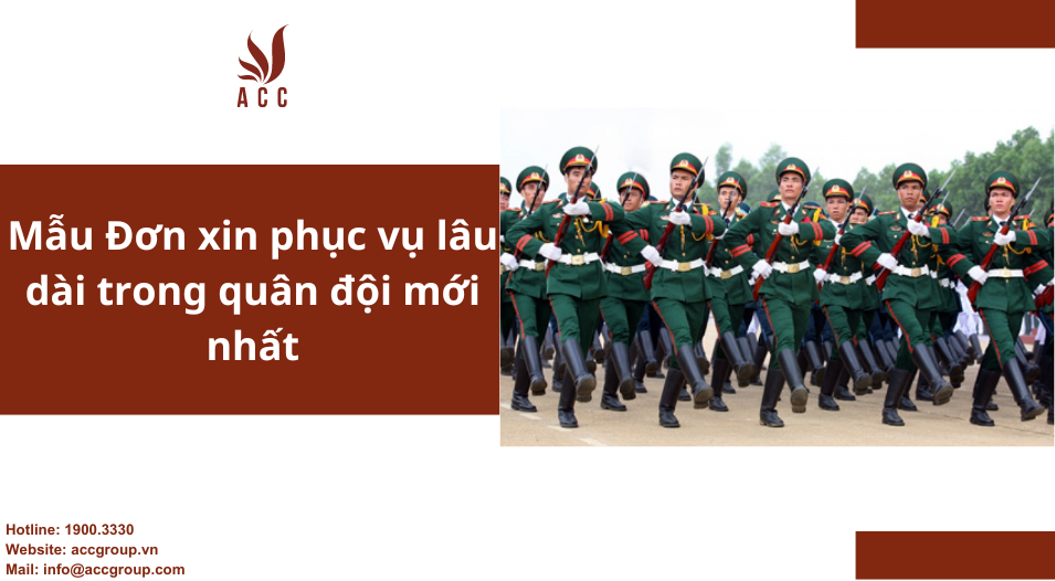 Mẫu Đơn xin phục vụ lâu dài trong quân đội mới nhất
