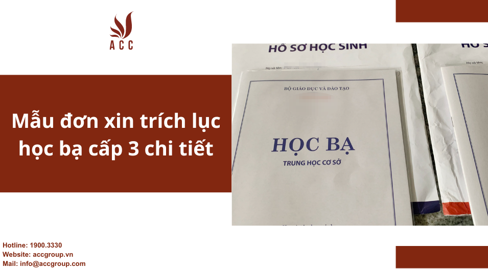 Mẫu đơn xin trích lục học bạ cấp 3 chi tiết