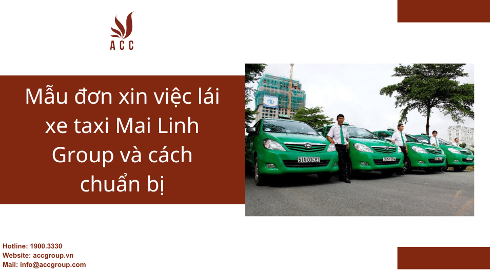 Mẫu đơn xin việc lái xe taxi Mai Linh Group và cách chuẩn bị