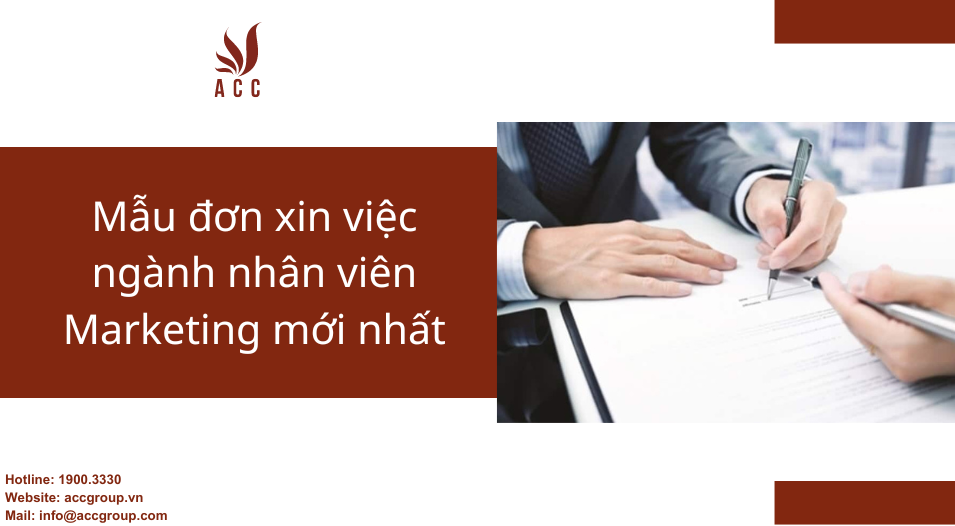 Mẫu đơn xin việc ngành nhân viên Marketing mới nhất