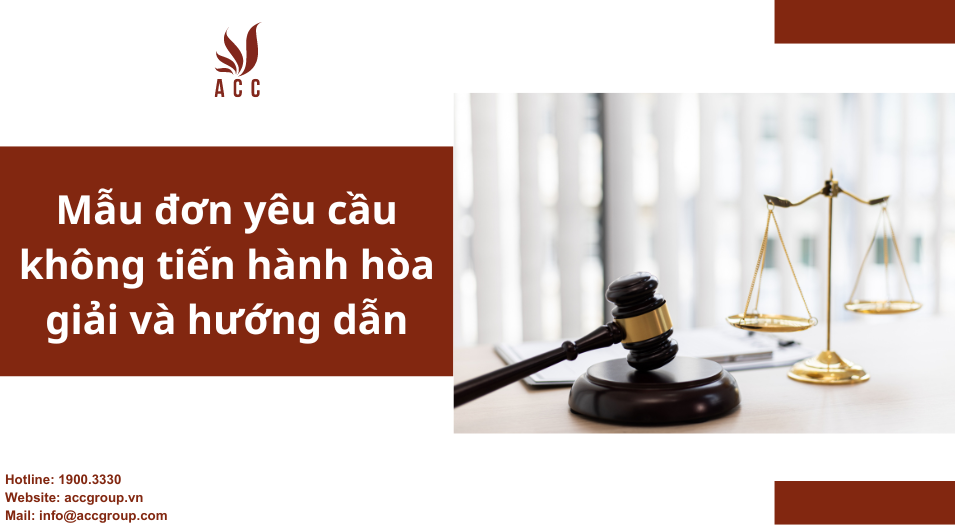 Mẫu đơn yêu cầu không tiến hành hòa giải và hướng dẫn