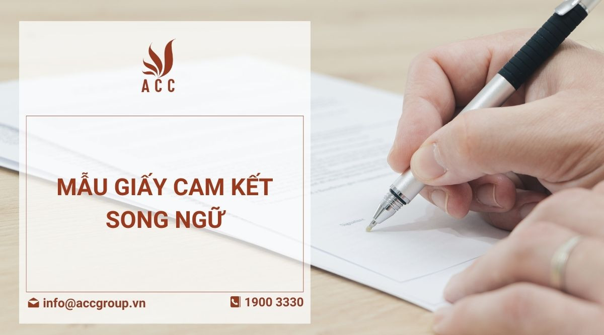 Mẫu giấy cam kết song ngữ