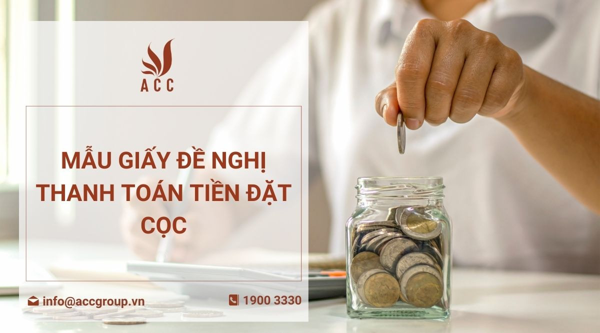 Mẫu giấy đề nghị thanh toán tiền đặt cọc