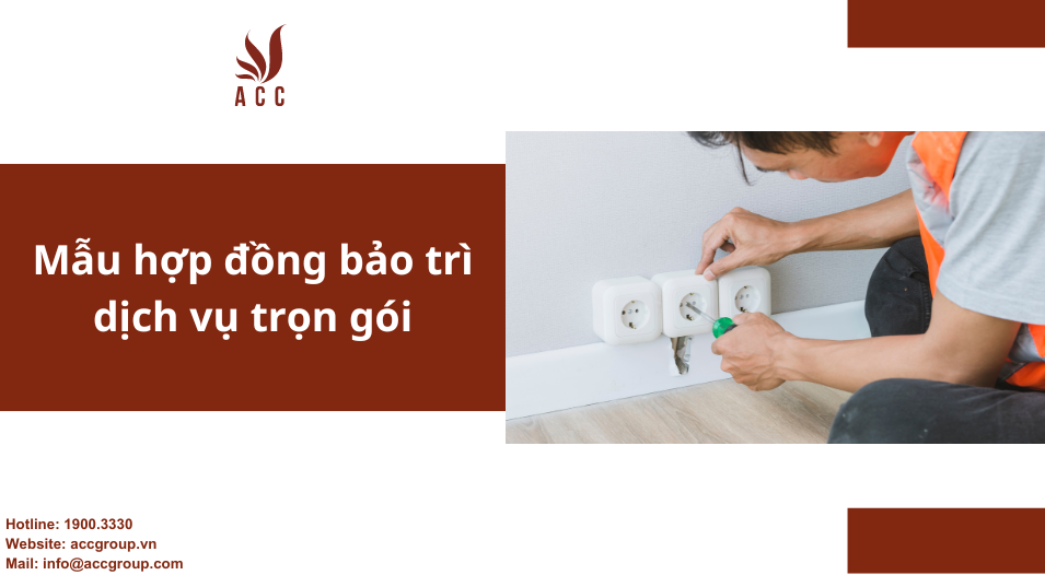 Mẫu hợp đồng bảo trì dịch vụ trọn gói