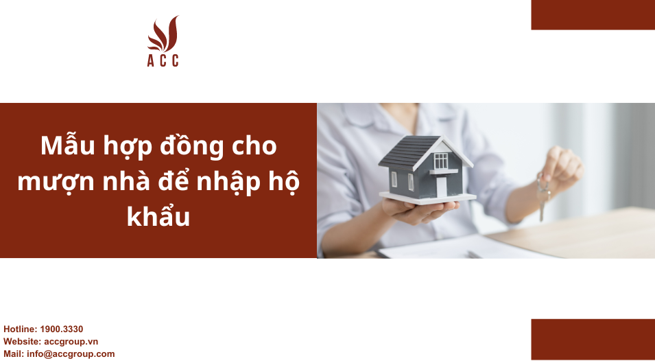 Mẫu hợp đồng cho mượn nhà để nhập hộ khẩu