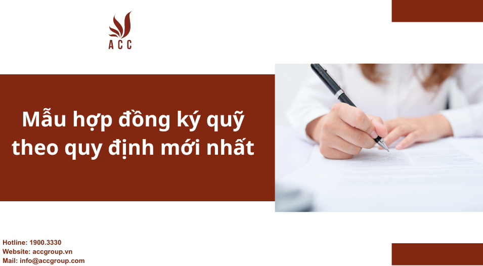 Mẫu hợp đồng ký quỹ theo quy định mới nhất