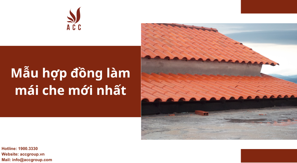 Mẫu hợp đồng làm mái che mới nhất