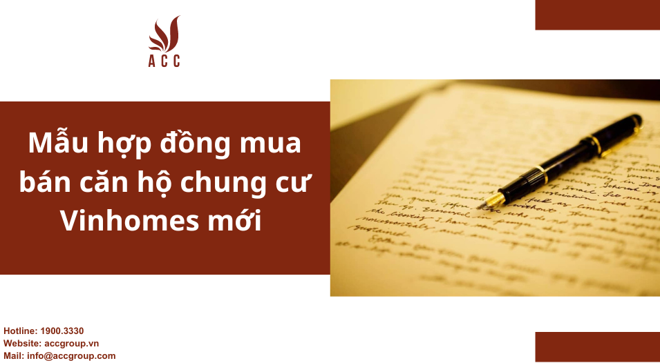 Mẫu hợp đồng mua bán căn hộ chung cư Vinhomes mới