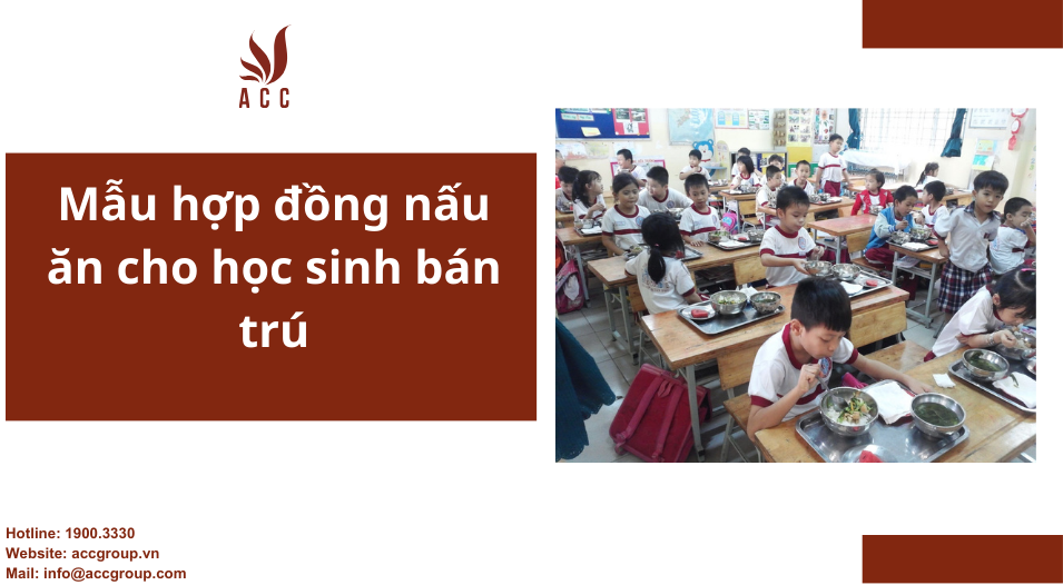 HỢP ĐỒNG THỎA THUẬN DỊCH VỤ ĂN BÁN TRÚ TẠI CƠ SỞ GIÁO DỤC