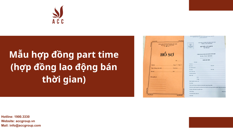 Mẫu hợp đồng part time (hợp đồng lao động bán thời gian)
