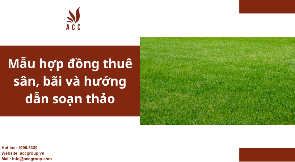 Mẫu hợp đồng thuê sân, bãi và hướng dẫn soạn thảo