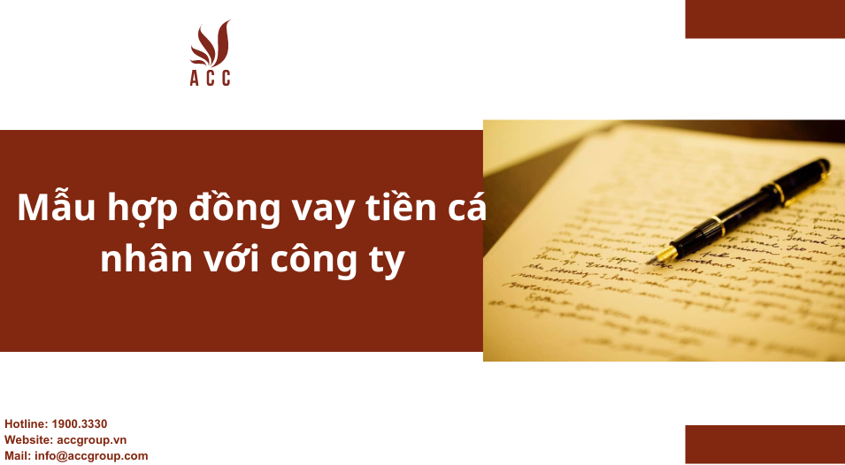 Mẫu hợp đồng vay tiền cá nhân với công ty