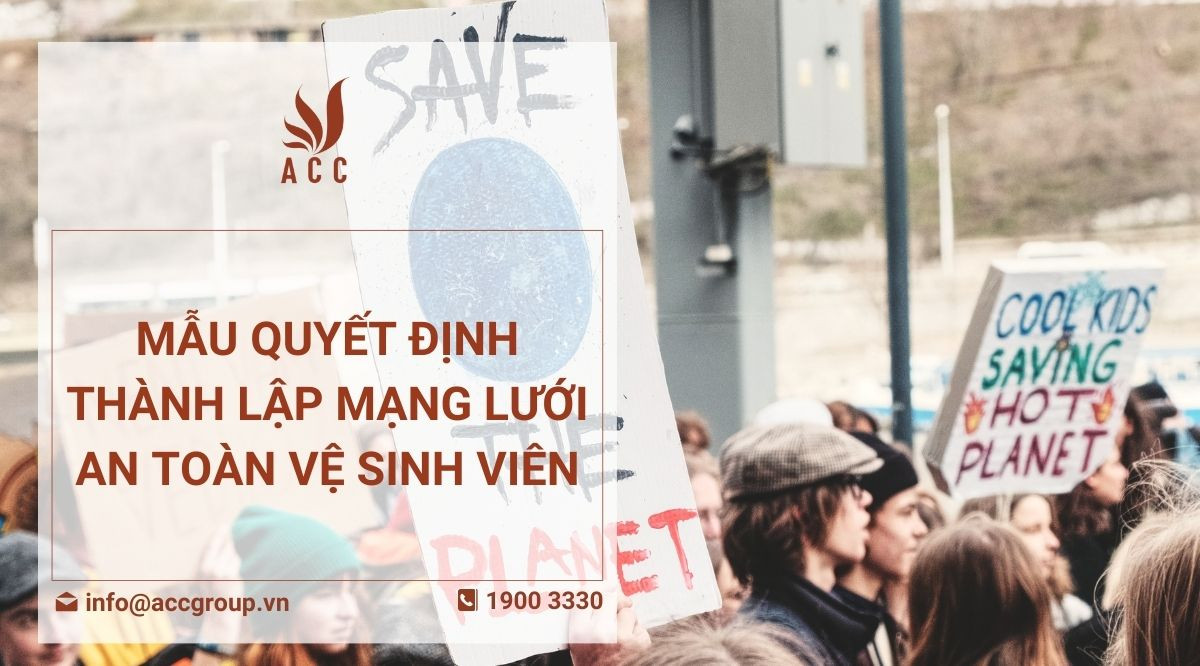 Mẫu Quyết định thành lập mạng lưới an toàn vệ sinh viên