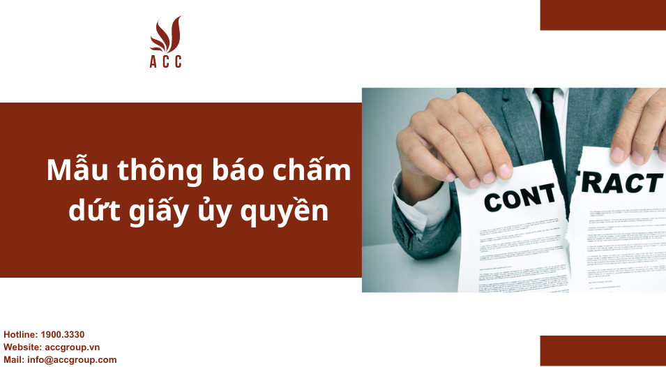 Mẫu thông báo chấm dứt giấy ủy quyền