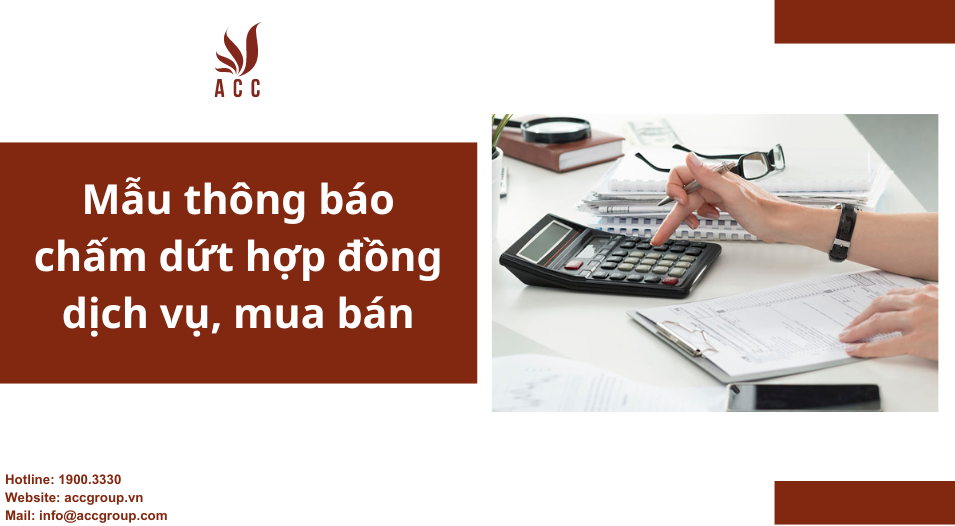 Mẫu thông báo chấm dứt hợp đồng dịch vụ, mua bán