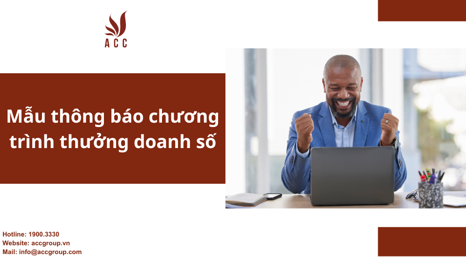 Mẫu thông báo chương trình thưởng doanh số