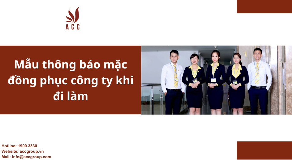 Mẫu thông báo mặc đồng phục công ty khi đi làm