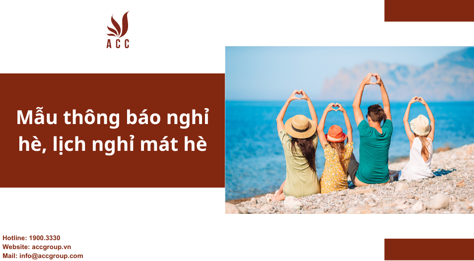 Mẫu thông báo nghỉ hè, lịch nghỉ mát hè