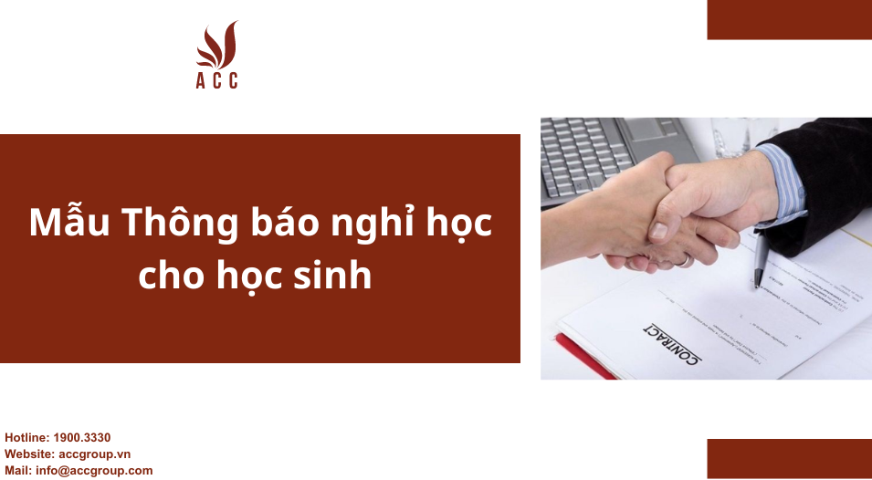 Mẫu Thông báo nghỉ học cho học sinh
