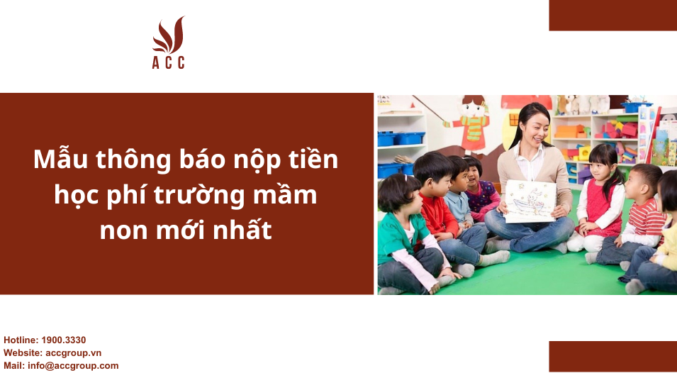 Mẫu thông báo nộp tiền học phí trường mầm non mới nhất