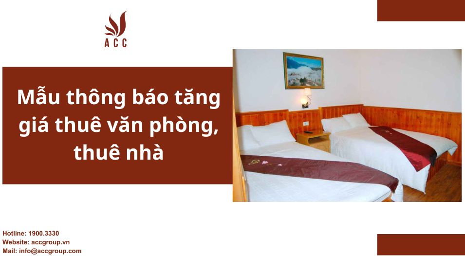 Mẫu thông báo tăng giá thuê văn phòng, thuê nhà