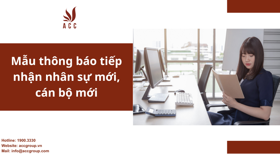 Mẫu thông báo tiếp nhận nhân sự mới, cán bộ mới