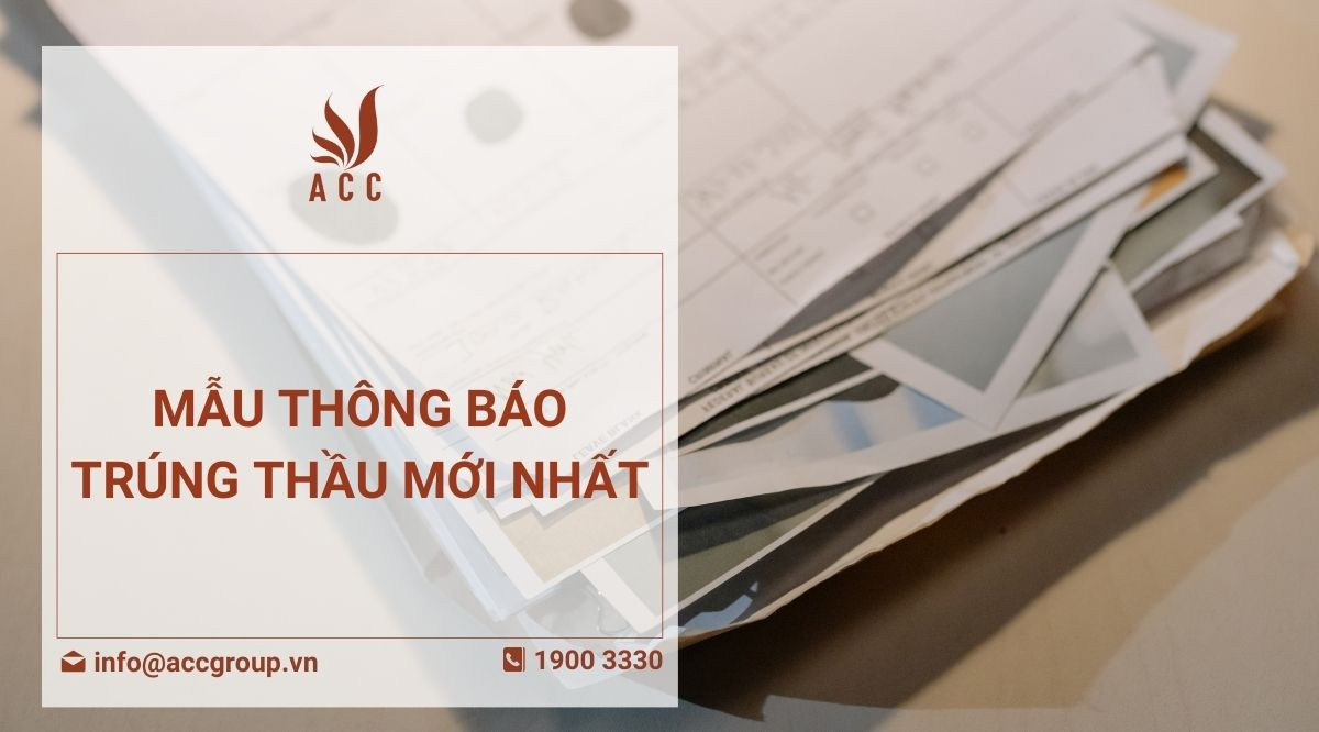 Mẫu Thông báo trúng thầu mới nhất