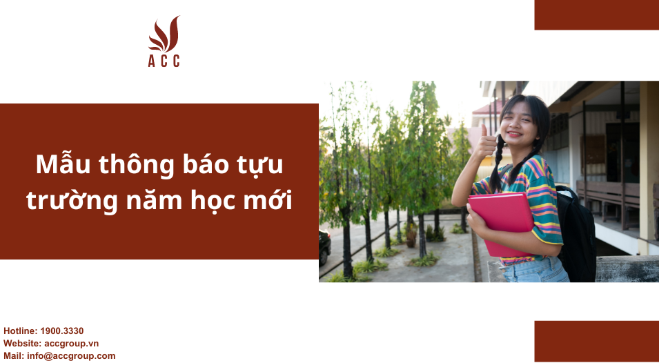 Mẫu thông báo tựu trường năm học mới