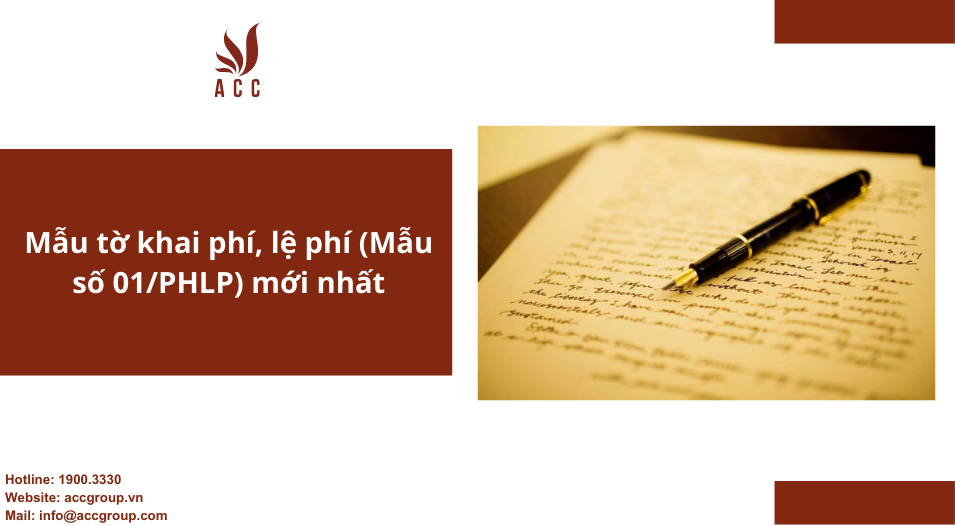 Mẫu tờ khai phí lệ phí (Mẫu số 01/PHLP) mới nhất