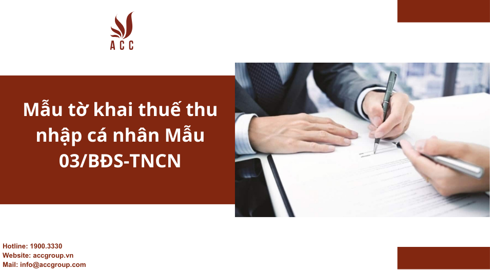 Mẫu 03/BĐS-TNCN: Tờ khai thuế thu nhập cá nhân