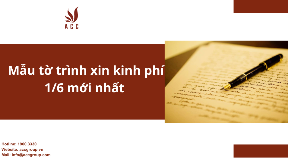Mẫu tờ trình xin kinh phí 1/6 mới nhất