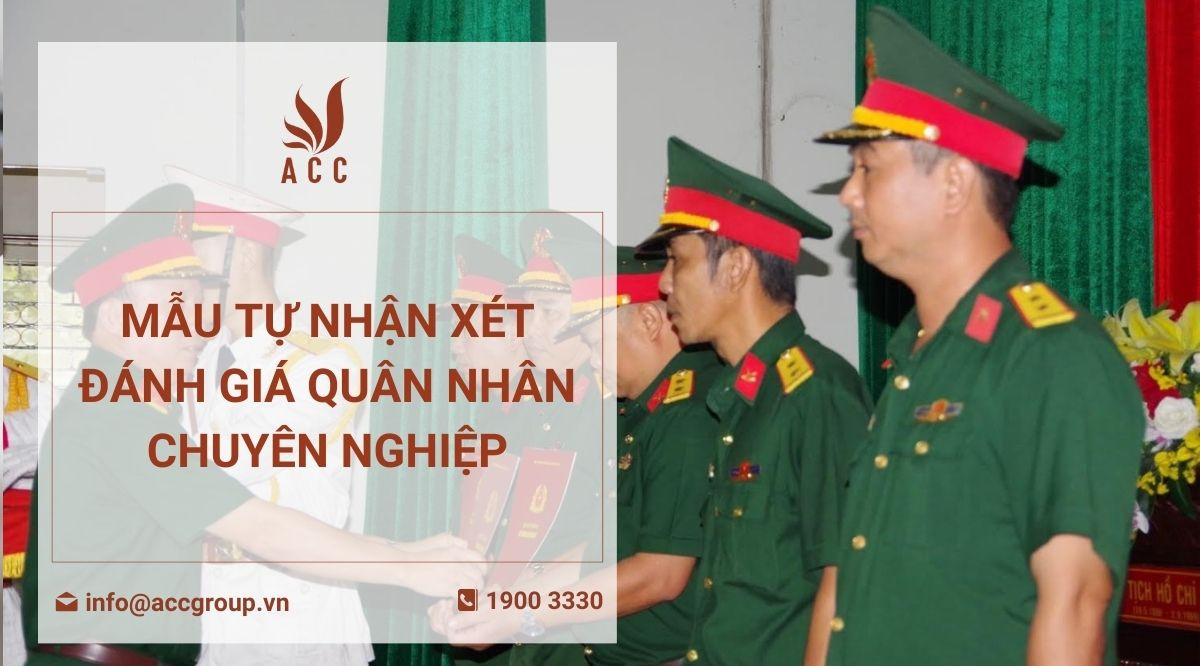 Mẫu tự nhận xét đánh giá quân nhân chuyên nghiệp