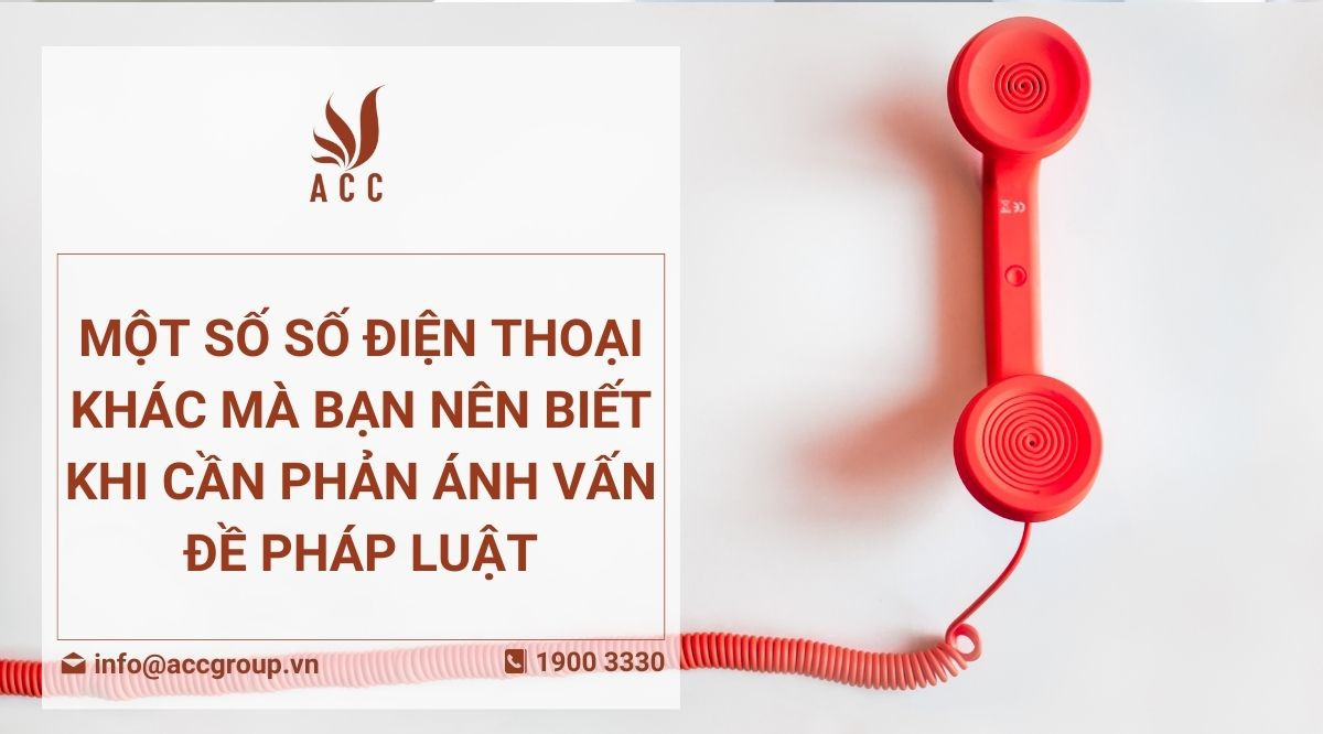 Một số số điện thoại khác mà bạn nên biết khi cần phản ánh vấn đề pháp luật