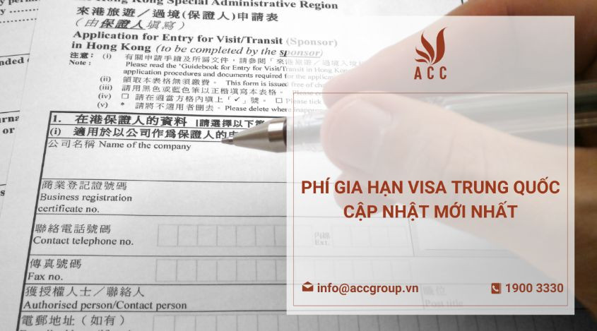 Phí gia hạn visa Trung Quốc cập nhật mới nhất