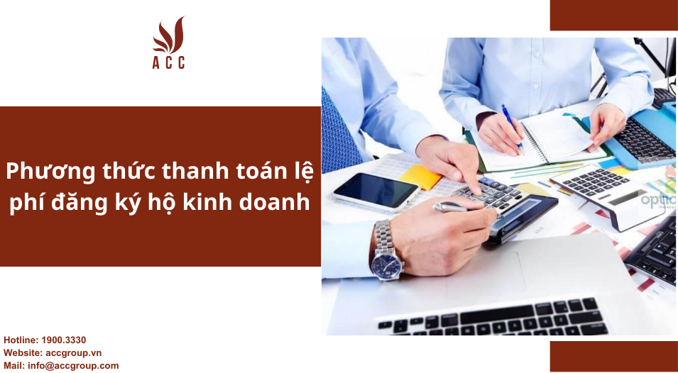 Phương thức thanh toán lệ phí đăng ký hộ kinh doanh