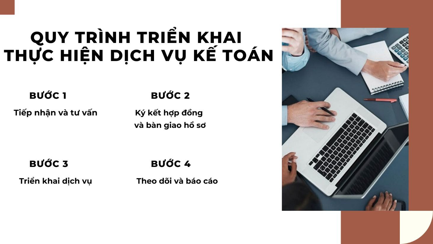 Quy trình triển khai thực hiện dịch vụ kế toán