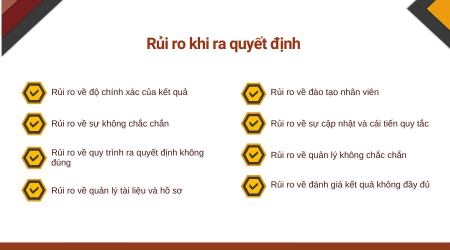 Rủi ro khi ra quyết định