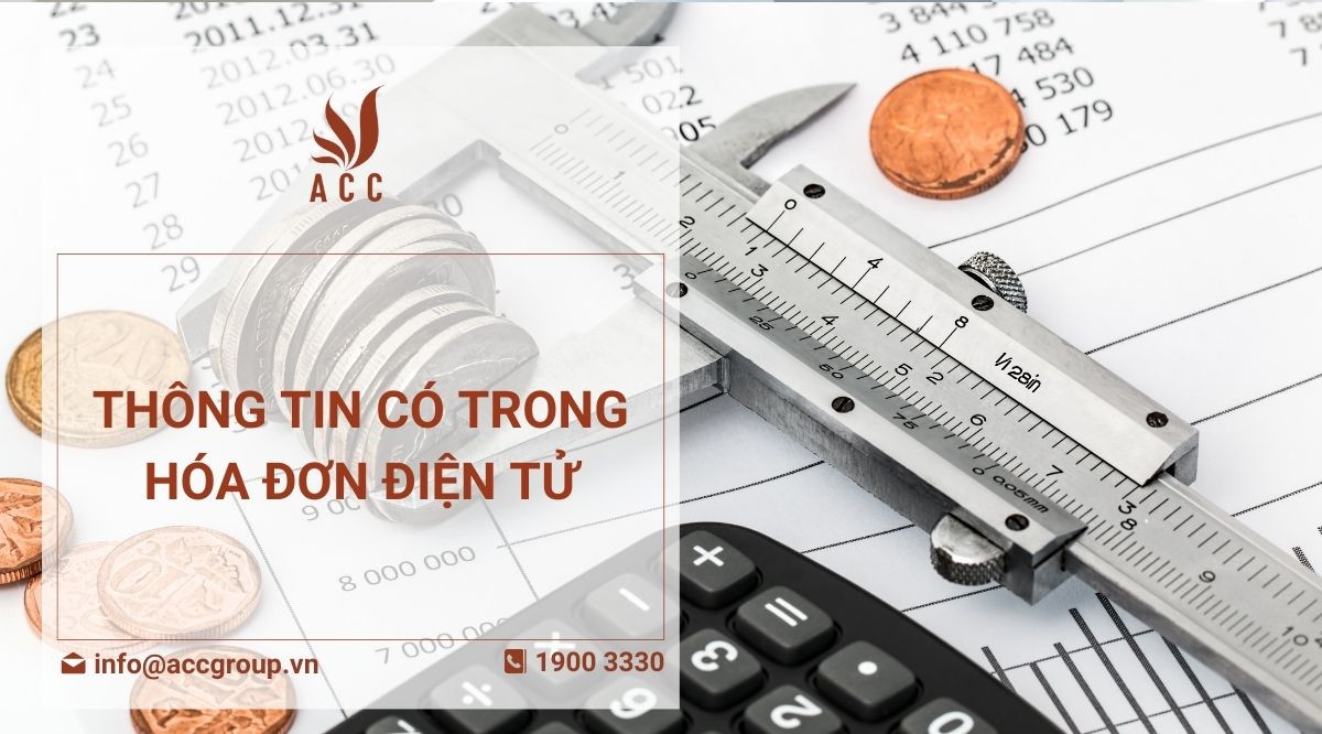 Thông tin có trong hóa đơn điện tử