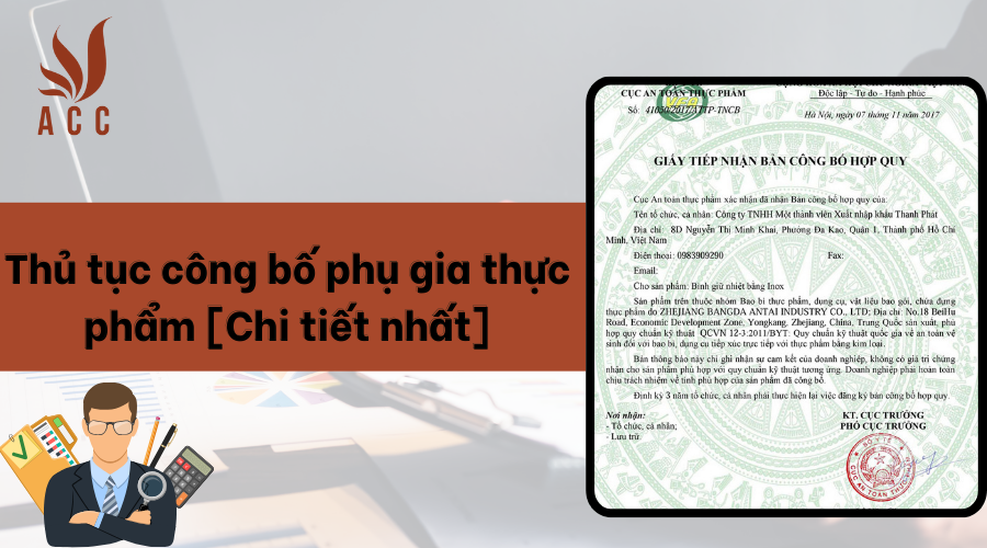 Thủ tục công bố phụ gia thực phẩm [Chi tiết nhất]