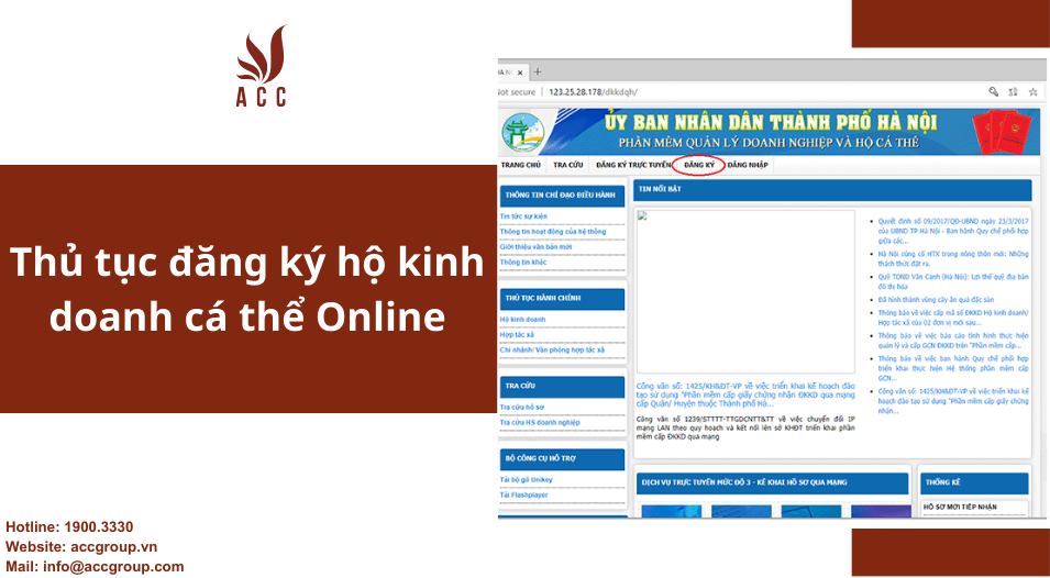 Thủ tục đăng ký hộ kinh doanh cá thể Online