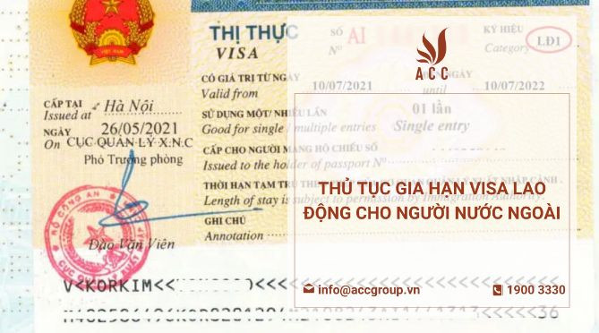 Thủ tục Gia hạn visa lao động cho người nước ngoài