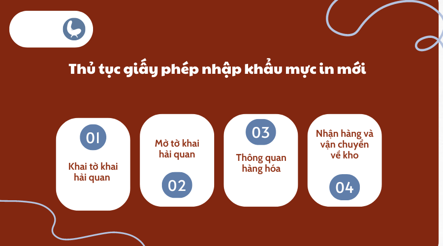  Thủ tục giấy phép nhập khẩu mực in mới