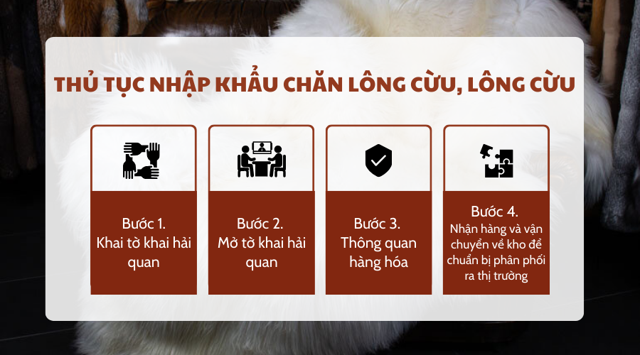 Thủ tục nhập khẩu chăn lông cừu, lông cừu