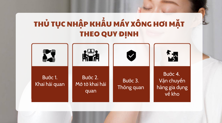 Thủ tục nhập khẩu máy xông hơi mặt theo quy định