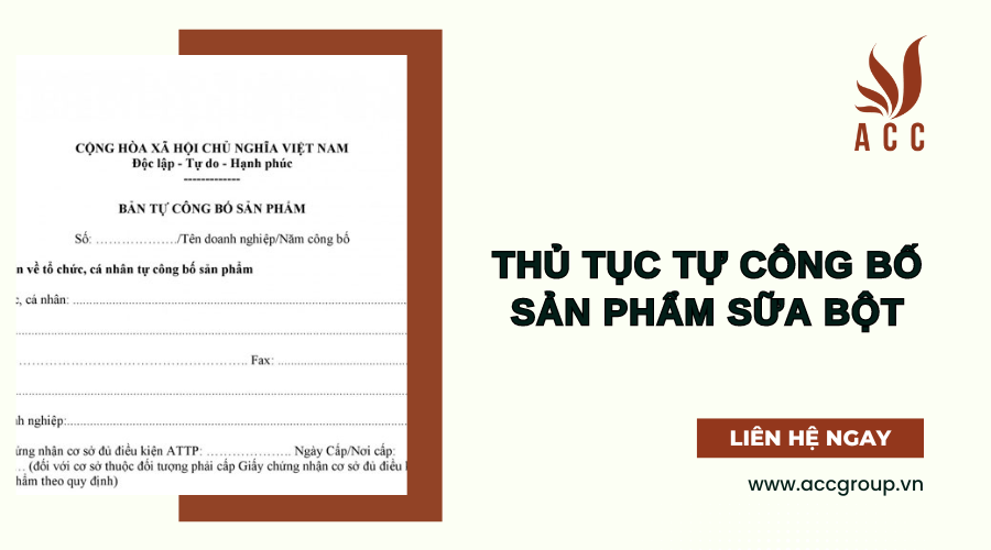 Thủ tục tự công bố sản phẩm sữa bột [Cập nhật]