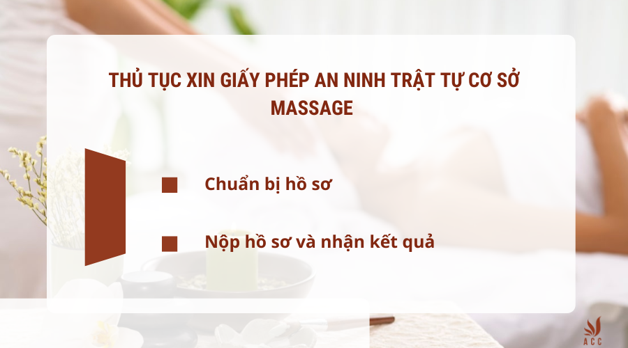 Thủ tục xin giấy phép an ninh trật tự cơ sở massage