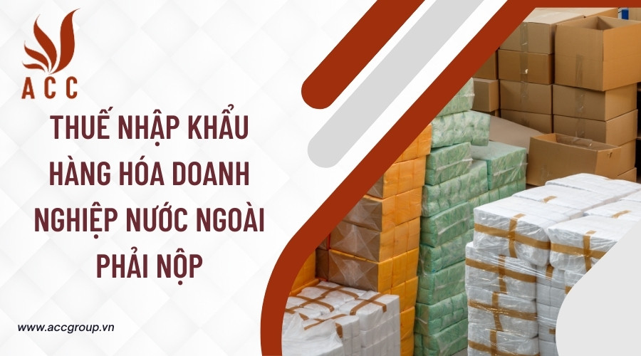 Thuế nhập khẩu hàng hóa doanh nghiệp nước ngoài phải nộp