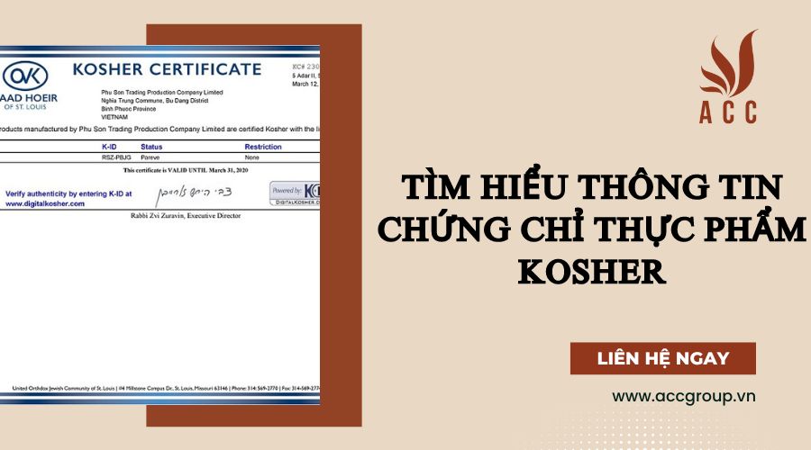 Tìm hiểu thông tin chứng chỉ thực phẩm KOSHER [Chi tiết]