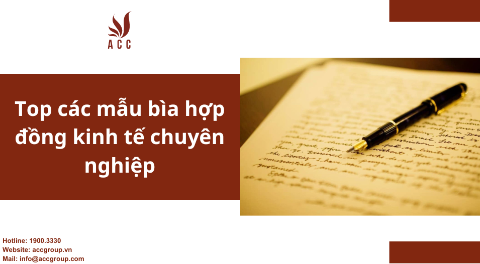 Top các mẫu bìa hợp đồng kinh tế chuyên nghiệp